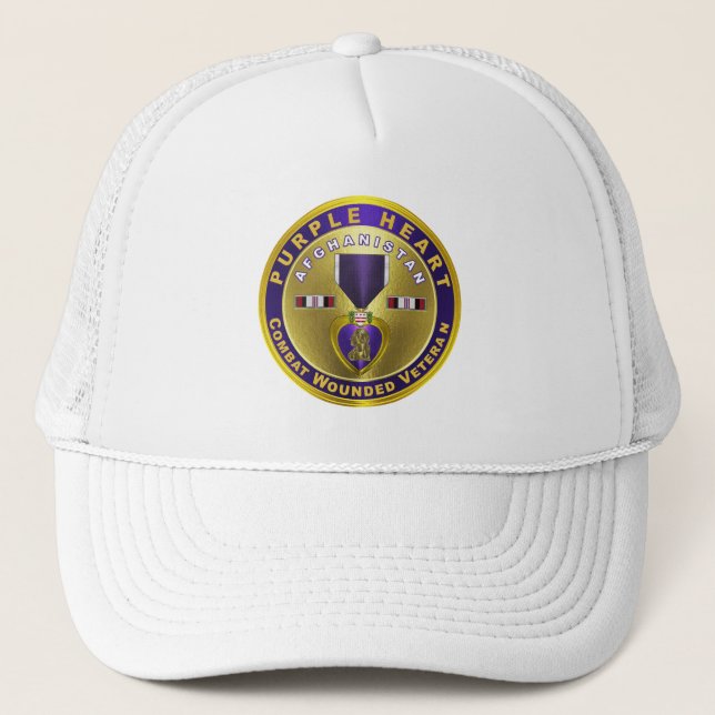 Boné Coração Roxo AFEGANISTÃO (Frente)