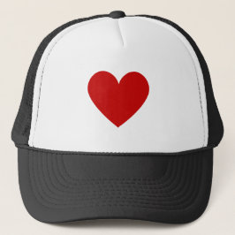 Boné Coração Simples Vermelho Minimalista Moderno Amor 