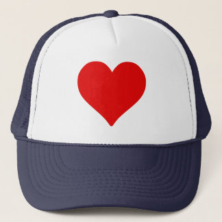 Boné Coração Vermelho Forma Amor Clássico Minimalismo