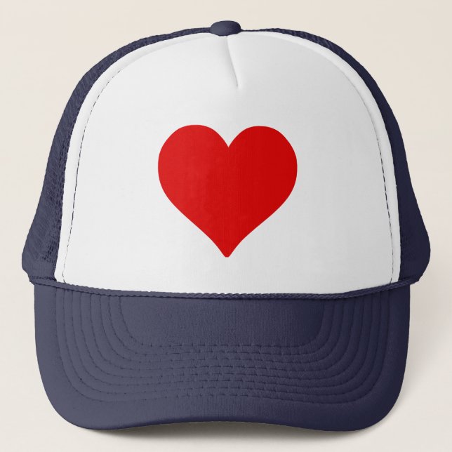 Boné Coração Vermelho Forma Amor Clássico Minimalismo (Frente)