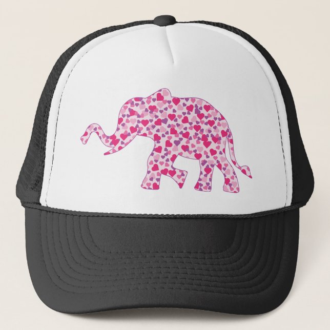 Boné Corações-Elefantes-Rosa (1) (Frente)