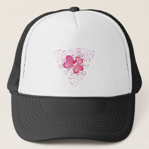 Boné Corações Rosa