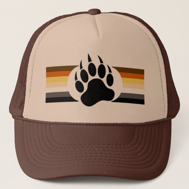Boné cores listras Orgulho Urso e Pata Urso (Frente)