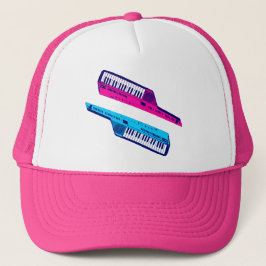 Boné Corey Tiger 80's Retro Keytar Rosa & Azul