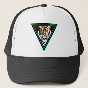 Boné Corey Tiger Anos 80 Vintage Neon Triângulos Rosto