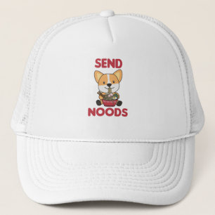 Boné Corgi Envia Noods Ramen Cute Kawaii Noodles Cães