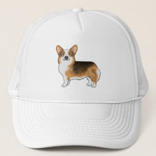 Boné Corgue Galês Pembroke Tricolor Cabeça Vermelha Cão