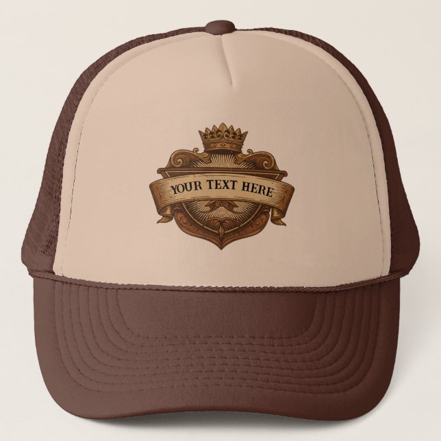 Boné Coroa e Escudo Personalizados para o Dia dos Pais (Frente)