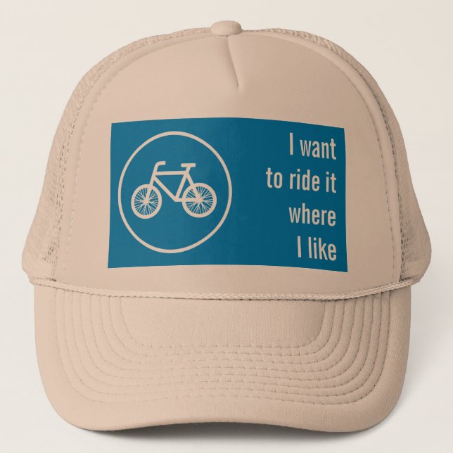 Boné Correr uma bicicleta (Frente)