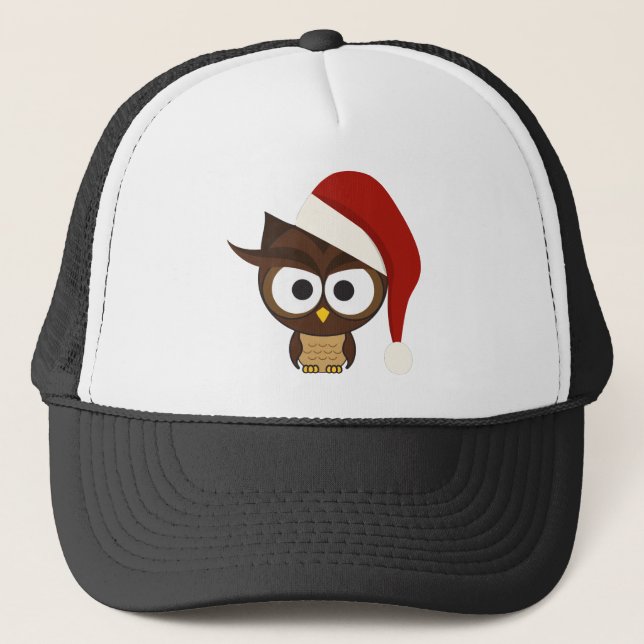Boné Coruja Irritada vestindo o Chapéu Santa (Frente)