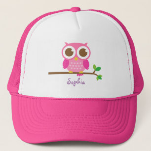 Boné Coruja Rosa Fofa Para Meninas