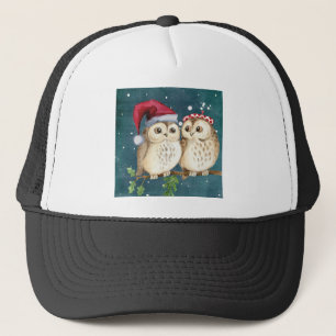 Boné Corujas de feliz-natal