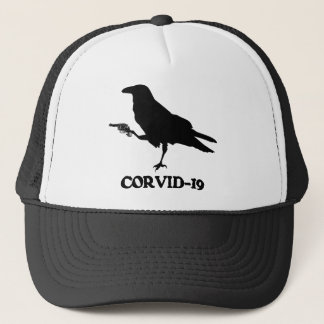 Boné CORVID-19 Trucker Hat, Branco e Preto