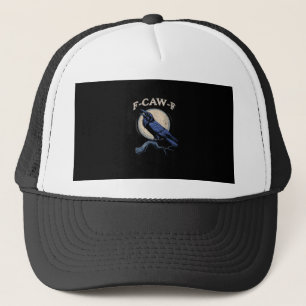 Boné Corvo Engraçado F-Caw-F Amante de Corvo Criativo C