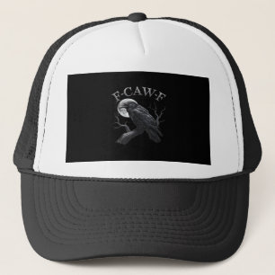 Boné Corvo F-Caw-F Pássaro Engraçado Lua Gótico Humor A