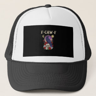 Boné Corvo F-Caw-F Pássaro Engraçado Lua Gótico Humor A