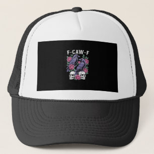 Boné Corvo F-Caw-F Pássaro Lunar Engraçado Gótico Humor
