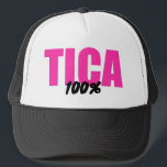 Boné Costa Rica 100% Tica Costa Rica Mulheres<br><div class="desc">O chapéu perfeito para a mulher costa-riquenha orgulha-se de ser 100% Tica.</div>