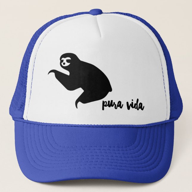 Boné Costa Rica Sloth Souvenir Hat | Azul (Frente)