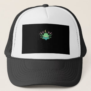 Boné Cottagecore Goblincore Flores Lunares Sapo Florest