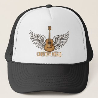 Boné Country Music Guitar Wings Hat