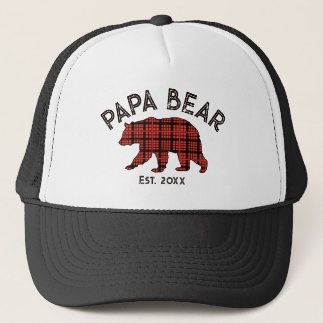 Boné Country Plaid Papa Bear Father Year Established (Frente)