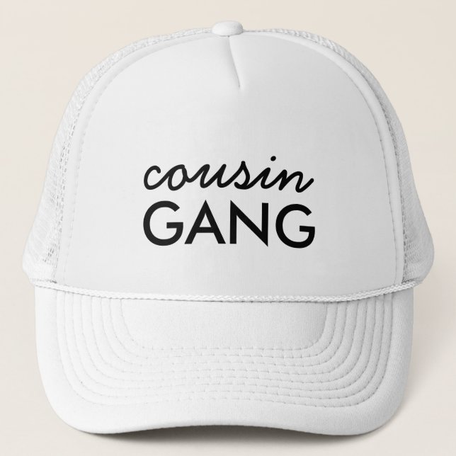 Boné Cousin Crew Fun Matching Family Hat Design (Frente)