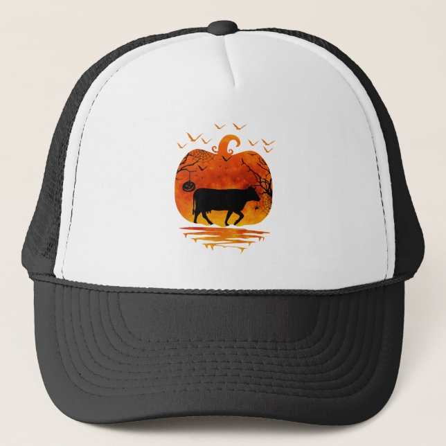 BONÉ COW HALLOWEEN PUMPKIN COSTUME COW LOVER OUTONO (Frente)