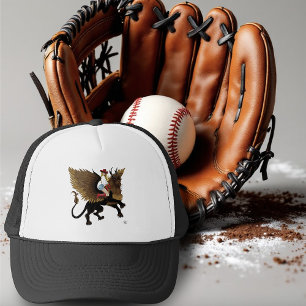 Boné Cowgirl Winged Lion Fantasy Red