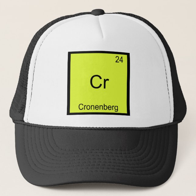 Boné Cr - Cronenberg Camiseta Símbolo Elemento Químico  (Frente)