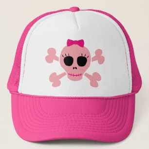 Boné Crânio cor-de-rosa engraçado