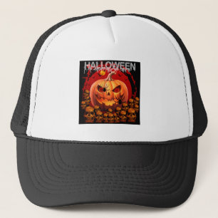 BONÉ CRÂNIOS DE ABÓBORA ESQUELETO HALLOWEEN