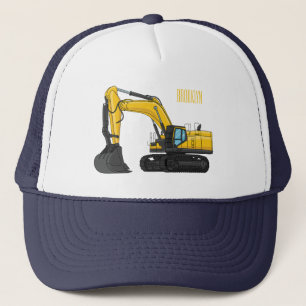 Boné Crawler excavator cartoon illustration