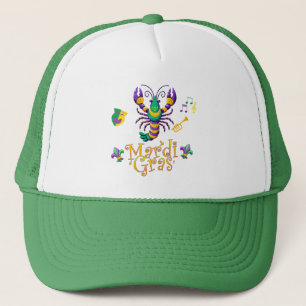 Boné Crayfish/trompet/mask/fleur de lis Mardi Gras