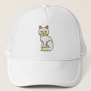 Boné Cream Point Birman / Ragdoll Cute Cartoon Cat