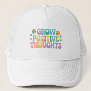 Boné Crescer Pensamentos Positivos - Motivação Floral