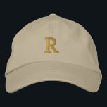 Boné Criar Monograma Dourado Personalizado Mens Mulhere<br><div class="desc">Crie seu próprio boné personalizado, monograma, legal, na moda, bonito, confortável, meninos meninos adolescentes significa mulheres Alternativo chino unisex Roupa chino / chapéu, com seu monograma na frente, e com uma conta pré-curvada, correia de pano, um fecho de corrediça de latão antigo com ranhura de enfiamento - então ele ajustado...</div>