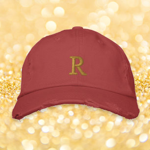 Boné Criar Monograma Personalizado Mens Mães Vermelho D