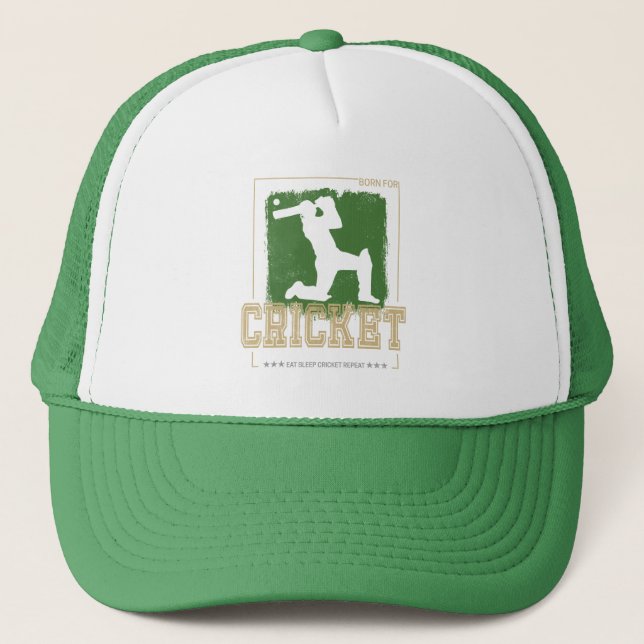 Boné Cricket Batsman Vintage Pitcher Player Treinador (Frente)
