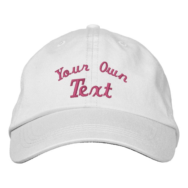 Boné CRIE-O-SEU-PRÓPRIO texto personalizado com várias  (Frente)