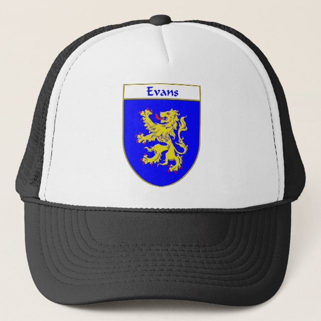 Boné Crista da brasão/família de Evans (Wales) (Frente)