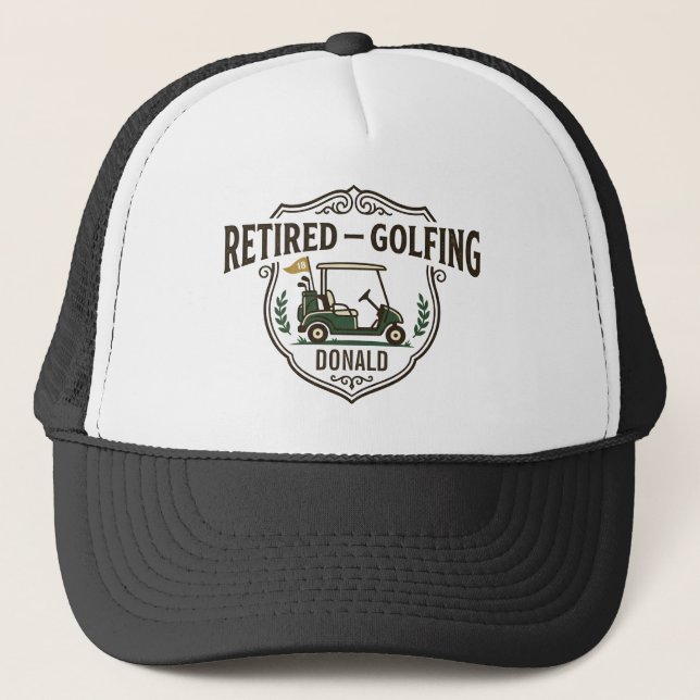 Boné Crista Personalizada de Carrinho de Golfe para Apo (Frente)