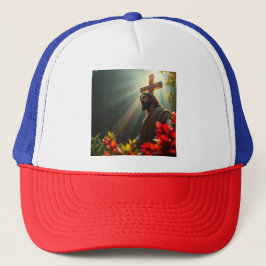 Boné Cristo de Jesus no Chapéu do Caminhoneiro do Jardi