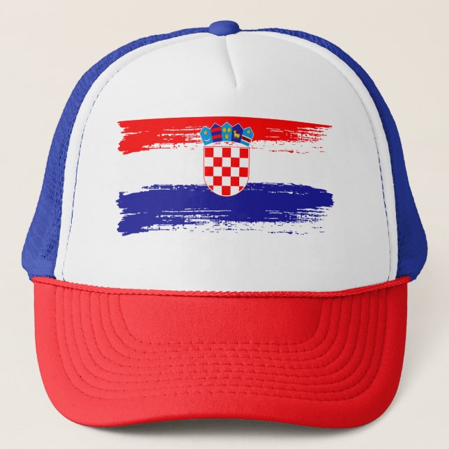 Boné Croatian Flag Gift Football Fan Sports (Frente)