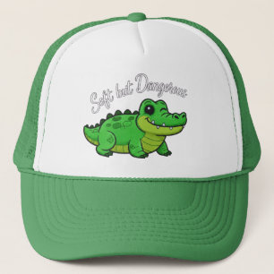 Boné Crocodilo de Desenho Animado Divertido - Macio mas