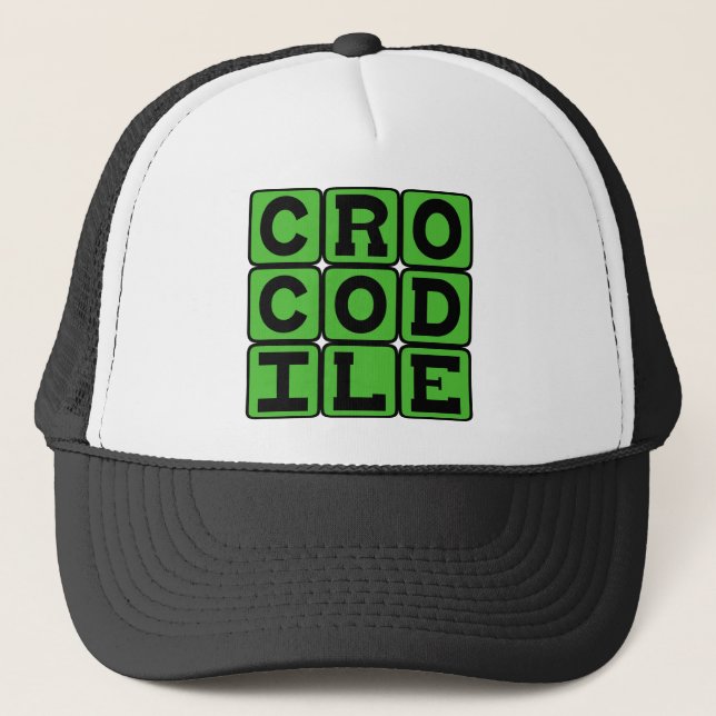 Boné Crocodilo, Réptil Semiaquático (Frente)