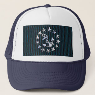 Boné Cromo Azul Como Bandeira De Iate Grille