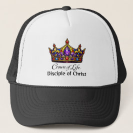 Boné Crown of Life Christian Personalized Trucker Hat