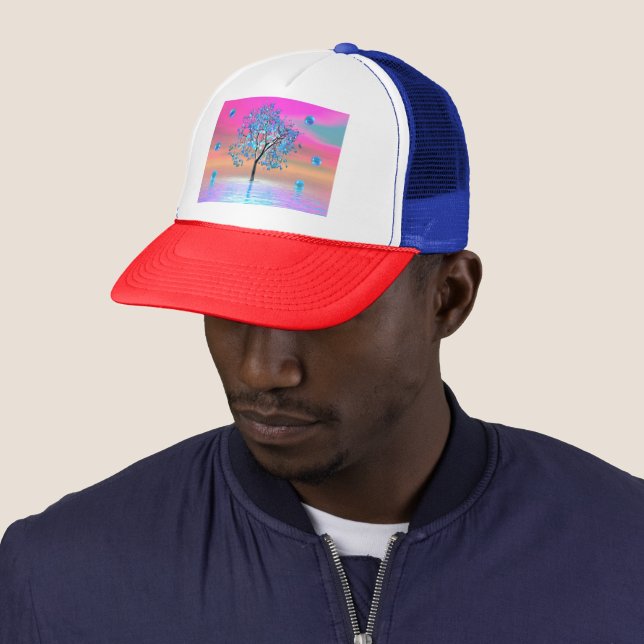 Boné Crystal Tree Sunrise Trucker Hat (In Situ)