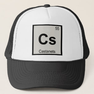 Boné Cs - Castanholas Música Química Tabela Periódica